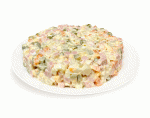 оливье 
с колбасой